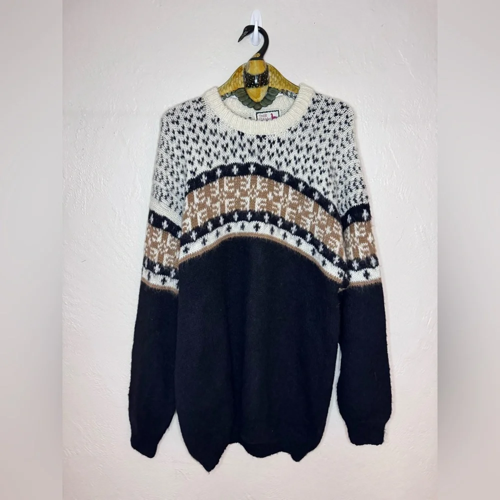 Trails Of The Andes Hand Knit Peruvian Alpaca Wool Sweater‎ Women’s Sweater XXL